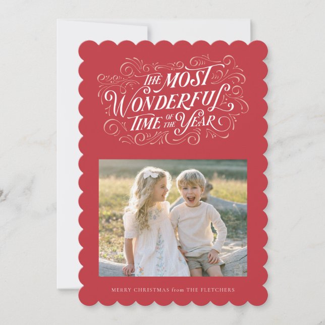 The Most Wonderful Hand Lettering Christmas Card (Front)