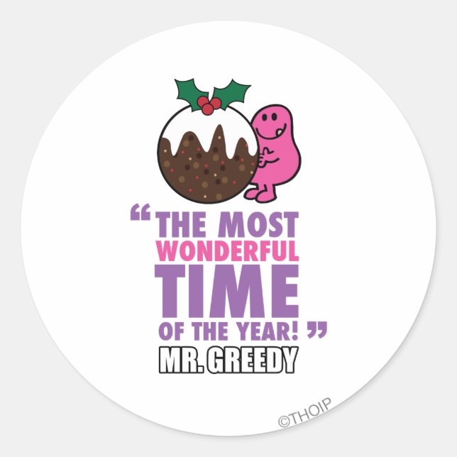 The Most Wonderful Time Classic Round Sticker (Front)