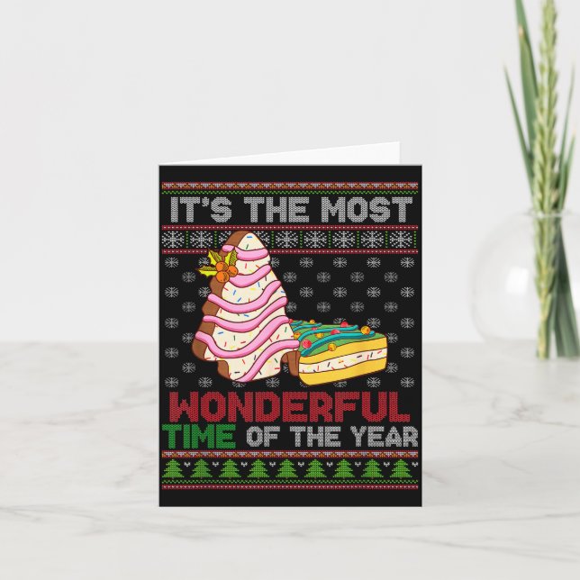The Most Wonderful Time Of The Year Christmas Tree Card (Front)