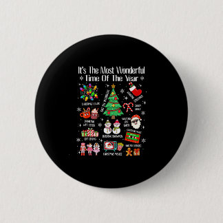 The most wonderful time of the year christmas xmas 6 cm round badge