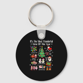 The most wonderful time of the year christmas xmas key ring
