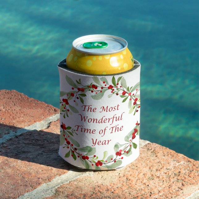 The Most Wonderful Time of the Year on a Beverage  Can Cooler (In Situ Pool)