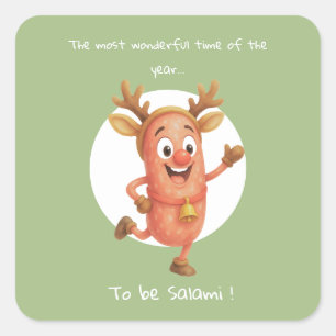 The most wonderful time of the year...to be Salami Square Sticker