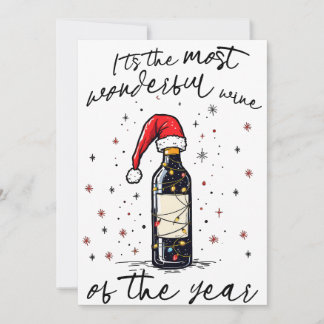 The Most Wonderful Wine Of The Year Holiday Card