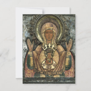 The Mother of God of the Sign Orthodox Icon        Postcard