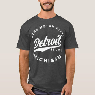 The Motor City White Text T-Shirt
