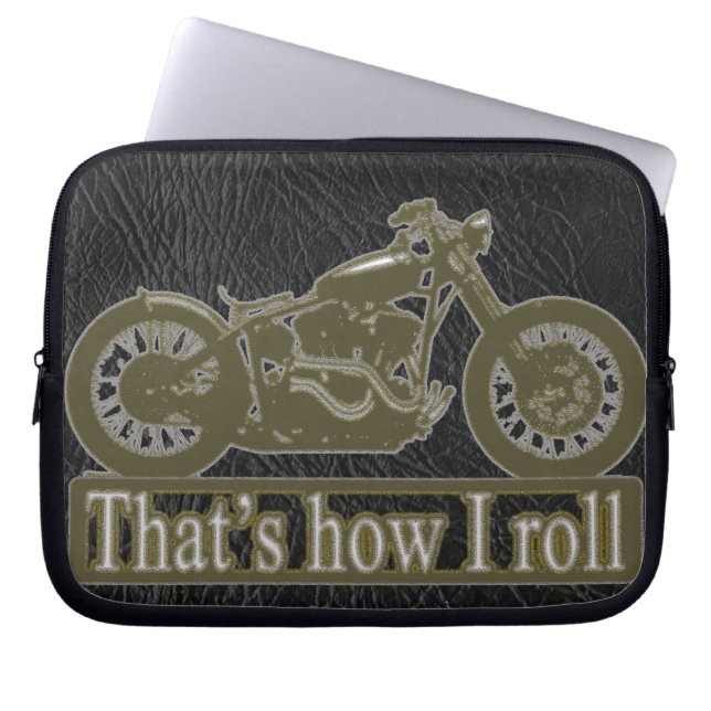 The motorcyclist laptop sleeve (Front)