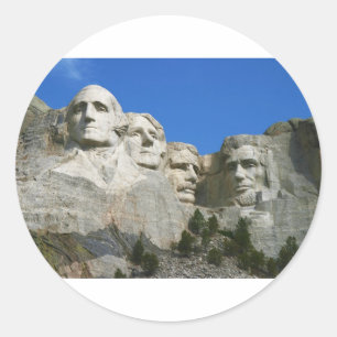 The Mount Rushmore Presidential Monument Classic Round Sticker