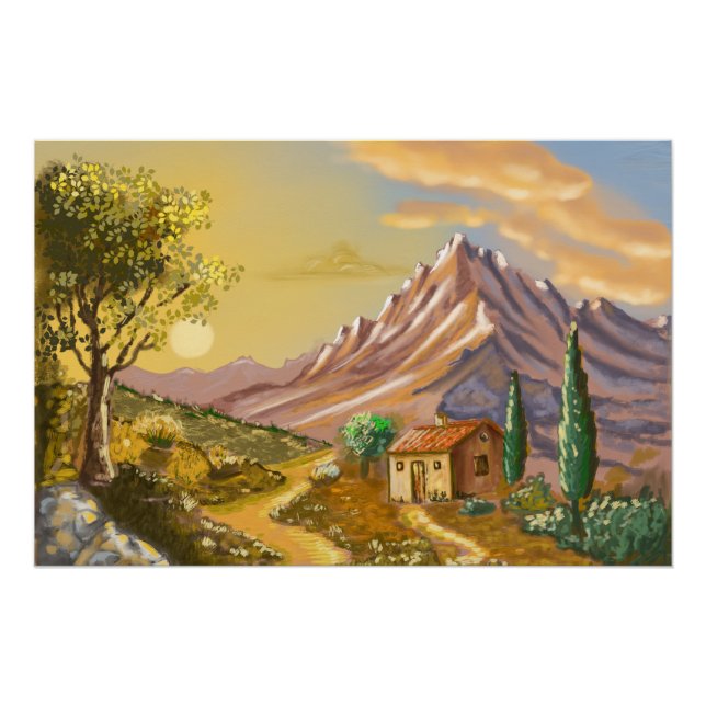 The mountain cabin trail. poster (Front)