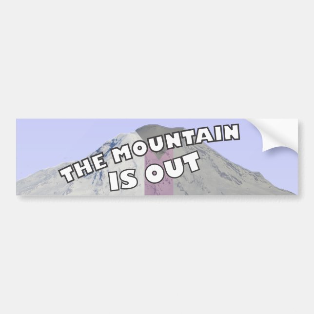The Mountain is Out Demisexual Bumper Sticker (Front)