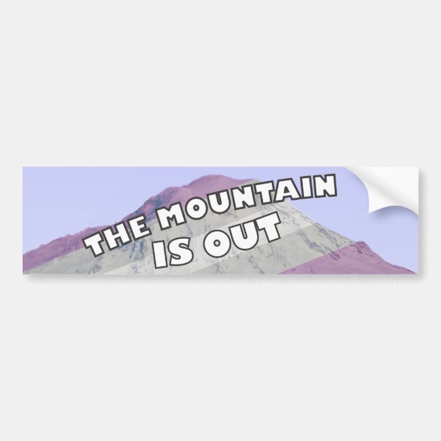 The Mountain is Out Grey-Ace Bumper Sticker (Front)