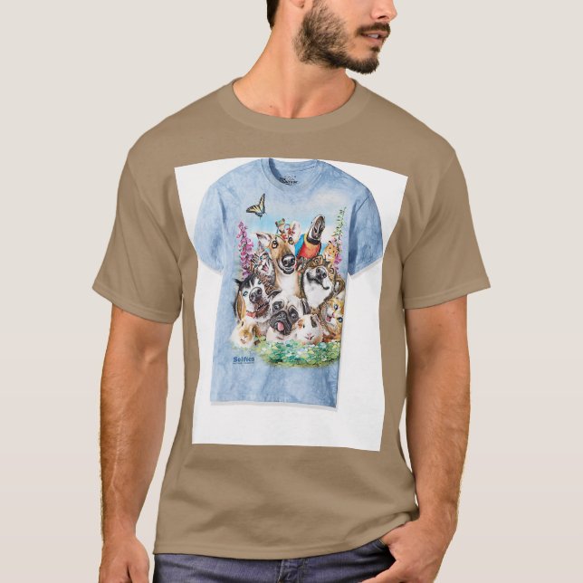 The Mountain Mens Pet Selfie T-Shirt (Front)