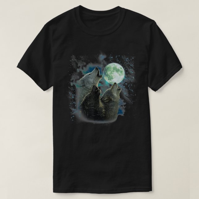 The Mountain Men's Three Wolfs Moons  T-Shirt (Design Front)