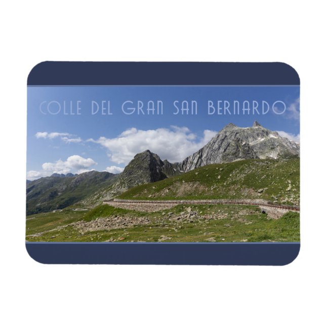 The Mountain Road to Italy, Aosta Valley. Magnet (Horizontal)
