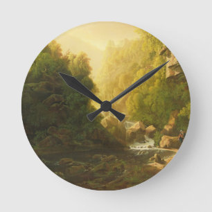 The Mountain Torrent, c.1820-30 (oil on canvas) Round Clock