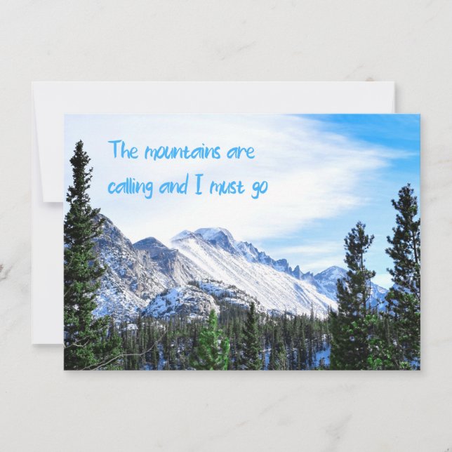 The Mountains Are Calling and I Must Go (Front)