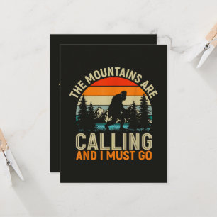 The Mountains Are Calling And I Must Go Invitation
