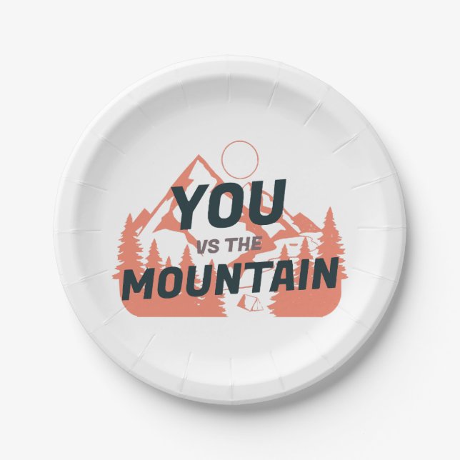 The Mountains are calling and I must go Paper Plate (Front)