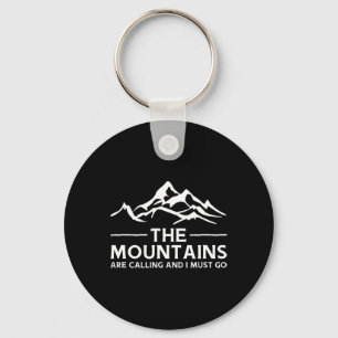 The Mountains Are Calling And I Must Go. Retro Vin Key Ring