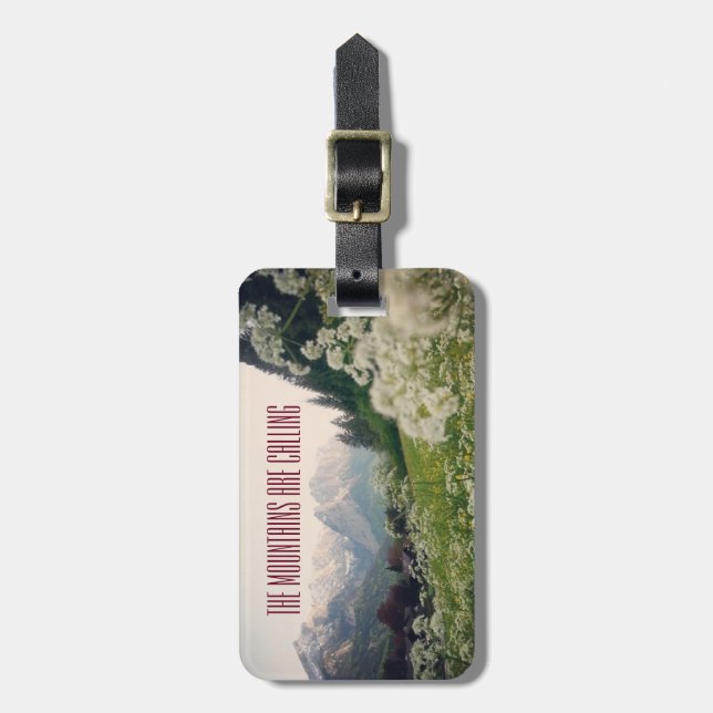 The Mountains are Calling Luggage Tag (Front Vertical)