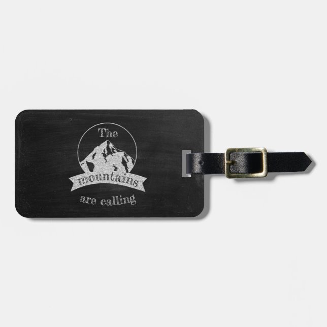 The mountains are calling luggage tag (Front Horizontal)