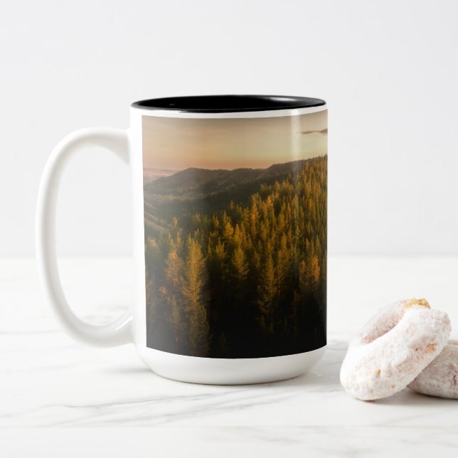 The Mountains Are Calling Mug | Forest Landscape C (With Donut)
