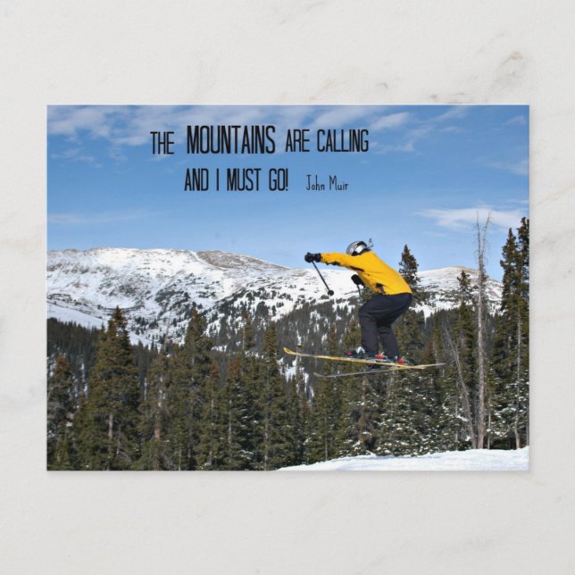 The Mountains are calling... Postcard (Front)