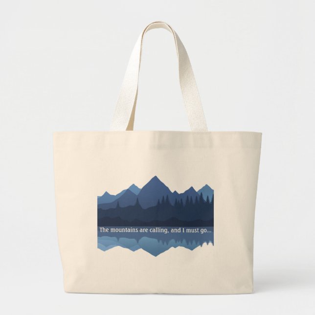 The Mountains are Calling... Shopping Tote Bag (Front)