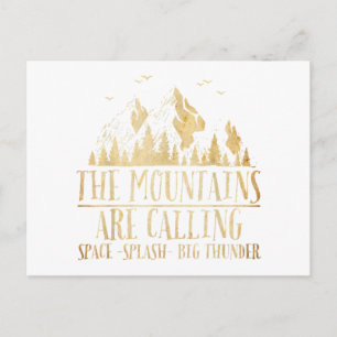 The Mountains are Calling Space Splash Big Thunder Holiday Postcard