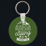 The Mountains Are Calling Vintage Rock Climbing Key Ring<br><div class="desc">Inspirational design for those who love to climb mountains, mountaineering, hiking or indoor rock climbing. Cool motivational merchandise for rock climber, hiker and anyone outdoorsy. Perfect for those who love adventure, outdoor activities in the wilderness. Great Christmas gift and birthday present for grandpa, father, dad, husband, boyfriend, uncle, friends and...</div>