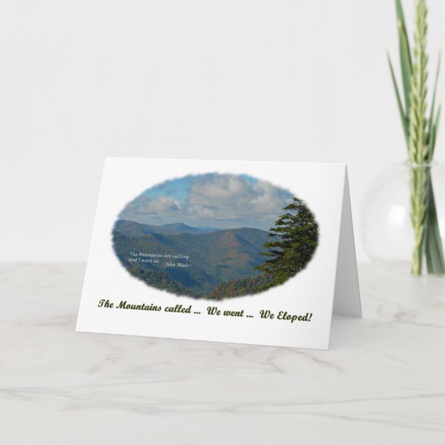 The Mountains Called / We Eloped! Announcement (Front)