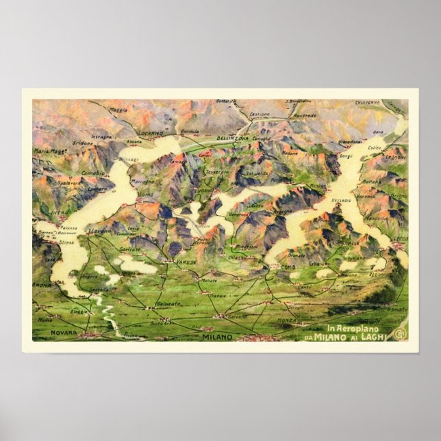 The Mountains of Milan Print (Front)