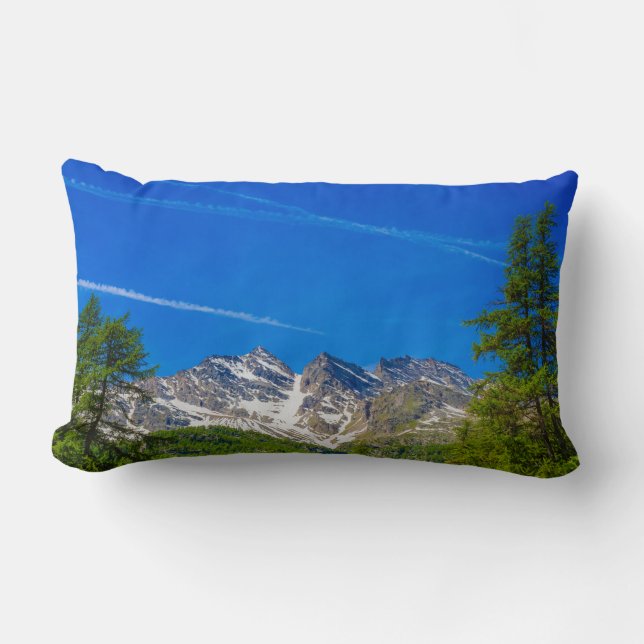 the mountains three Levanne lumbar  pillow (Front)