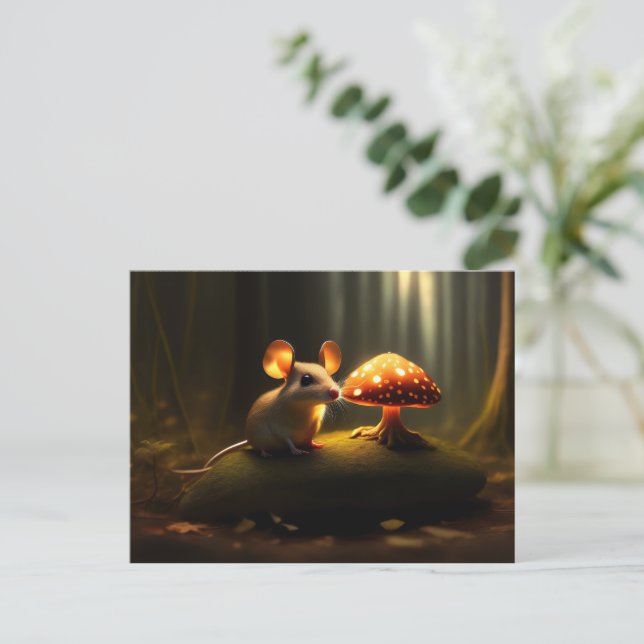 The mouse and the mushroom  postcard (Standing Front)