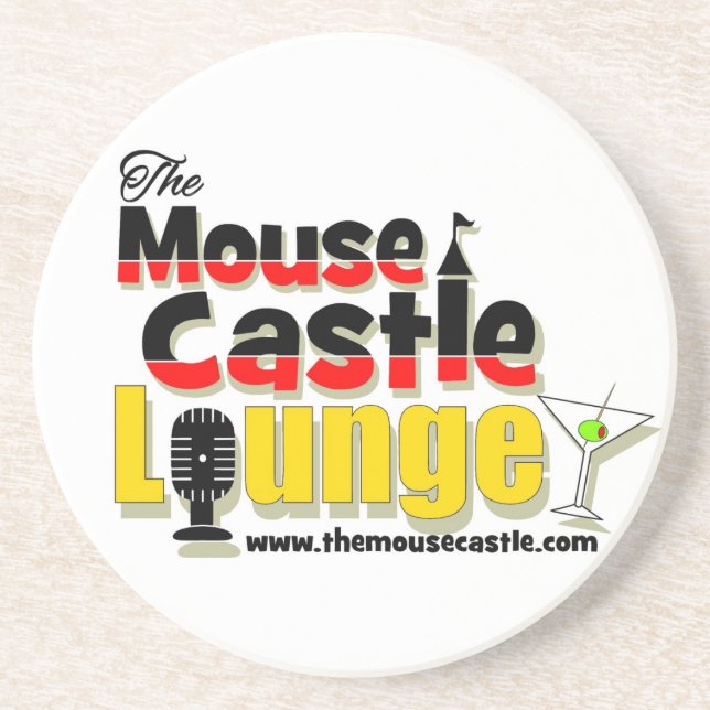 The Mouse Castle Lounge Sandstone Drink Coaster (Front)