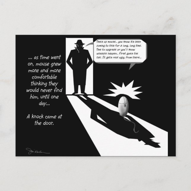 The Mouse Gets it Postcard (Front)