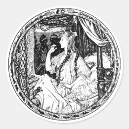 The Mouse Steals The Ring From The PrincessSticker Classic Round Sticker