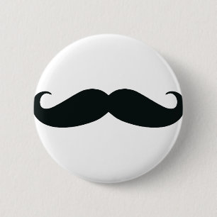 The Moustache Design 6 Cm Round Badge