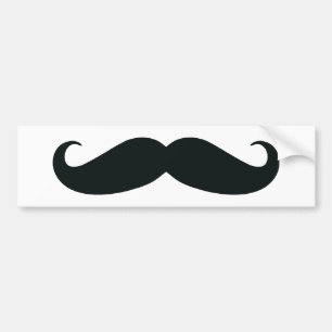 The Moustache Design Bumper Sticker