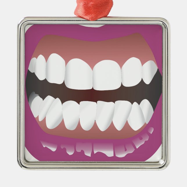 The Mouth Metal Tree Decoration (Front)