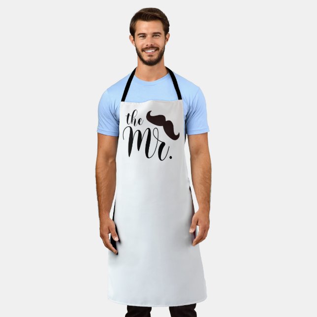 The Mr. Quote Brown Black Moustache Apron (Worn)