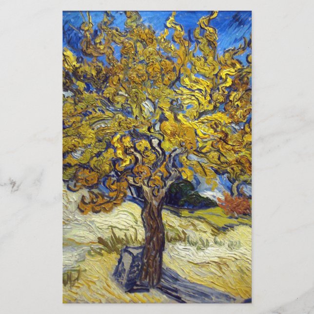 The Mulberry Tree. Vincent Van Gogh. Fmous art. (Front)