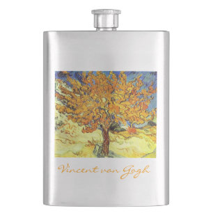 The Mulberry Tree, Vincent van Gogh Hip Flask
