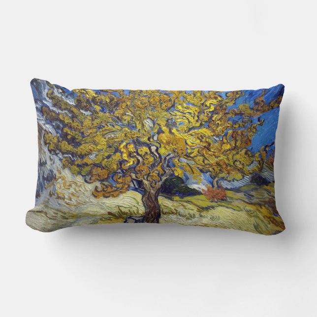 The Mulberry Tree. Vincent Van Gogh. Lumbar Cushion (Front)