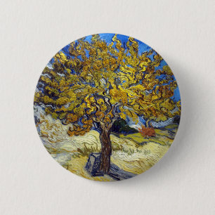 The Mulberry Tree, Vincent van Gogh. Vintage 6 Cm Round Badge