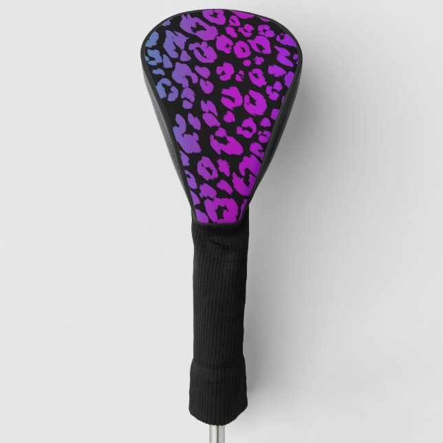 The Multi-Coloured Leopard Series Design 1 Golf Head Cover (Front)