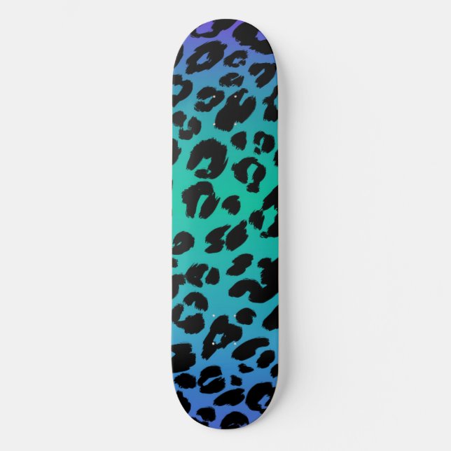 The Multi-Coloured Leopard Series Design 6 Skateboard (Front)