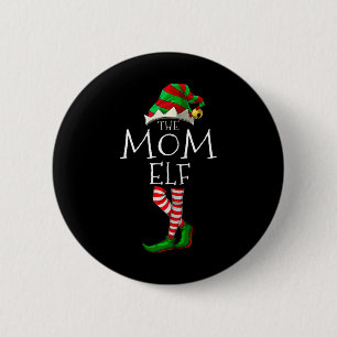 The Mum Elf Fun Christmas Matching Family Pajama 6 Cm Round Badge