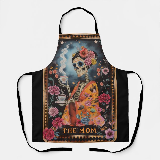 The Mum Sugar Skull Tarot Apron (Front)