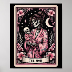 The Mum Tarot Card Mothers Day Pink Skeleton Mum B Poster